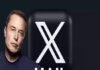 Elon Musk stands next to a large black square with a white "X" symbol, with the word "XMAIL" below.