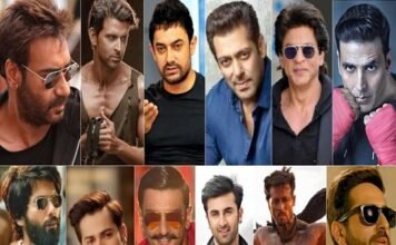 A dynamic collage of eleven men sporting diverse hairstyles and outfits, some donning stylish sunglasses, set against neutral backdrops. This collective captures the essence of a Bollywood crisis with its charismatic flair and intriguing storytelling.