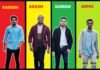 Four individuals, immersed in "the money game," are standing before colorful backgrounds labeled Rakesh, Akash, Suresh, and Akhil.